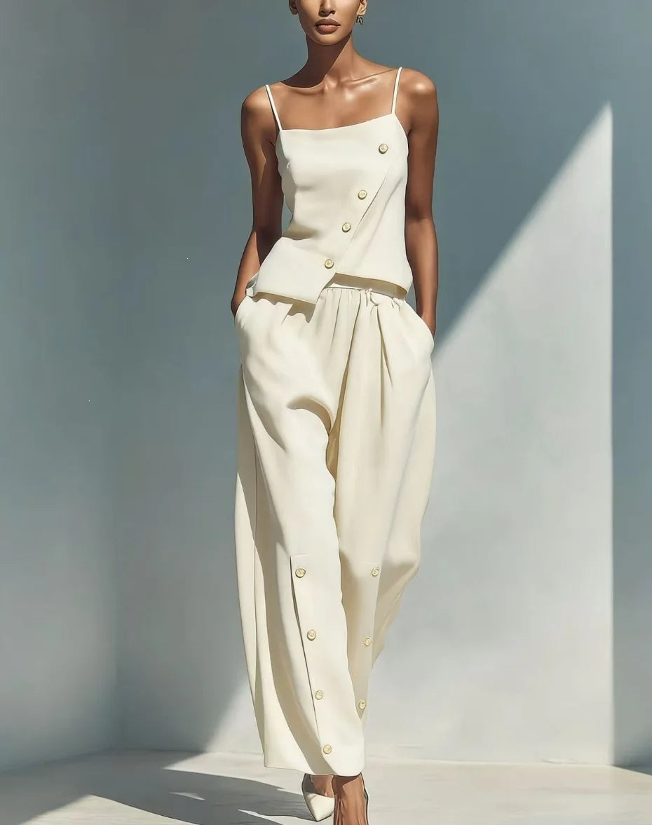 Beverly Sleeveless Top and Trousers Set