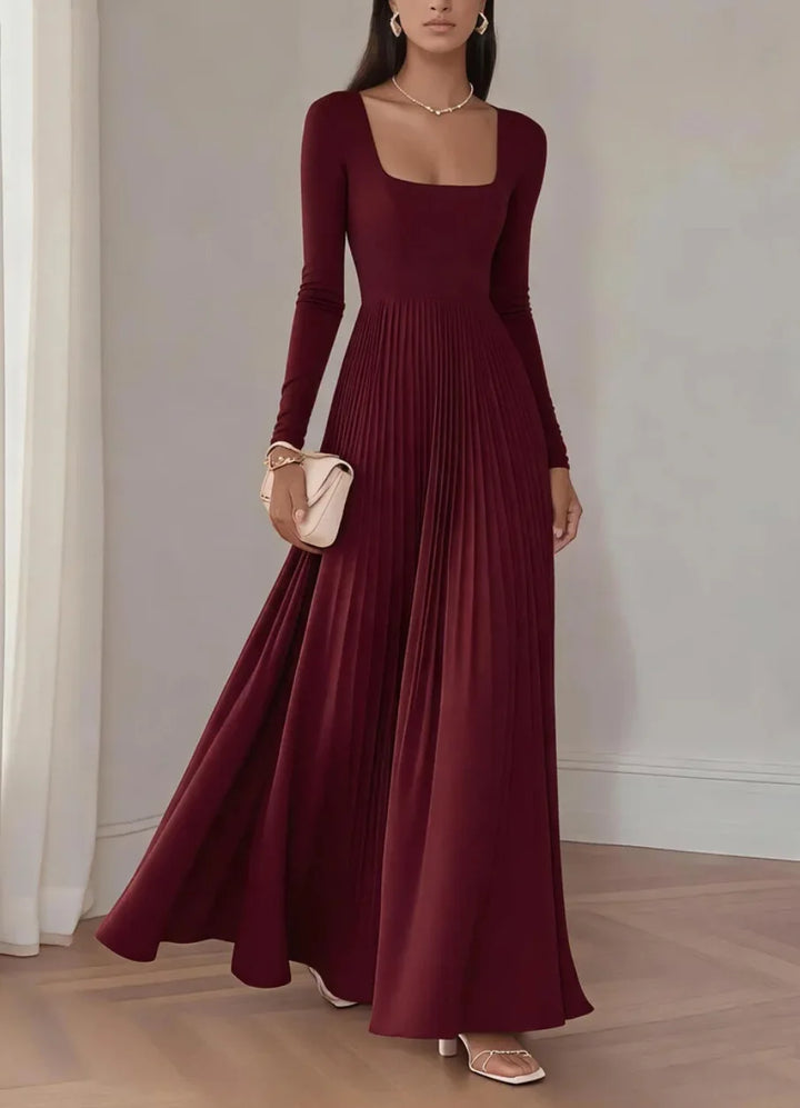 Shiena Pleated Maxi Dress