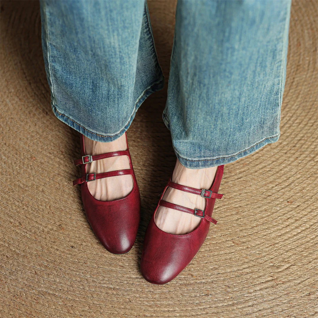 Elowen Genuine Leather Slingbacks