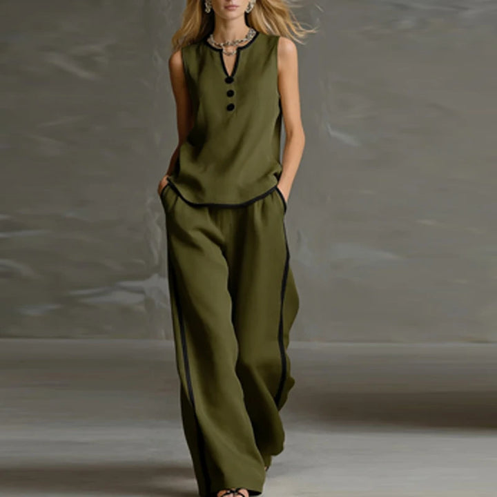 Vionna Sleeveless Two Piece Set
