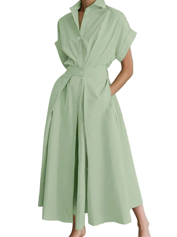Delilah Relaxed Short Sleeve Midi Dress