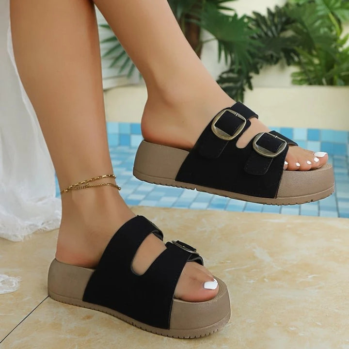 Olivia Cushioned Buckle Sandals