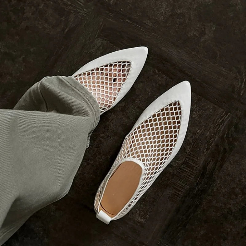 Noelle Pointed Toe Mesh Flats