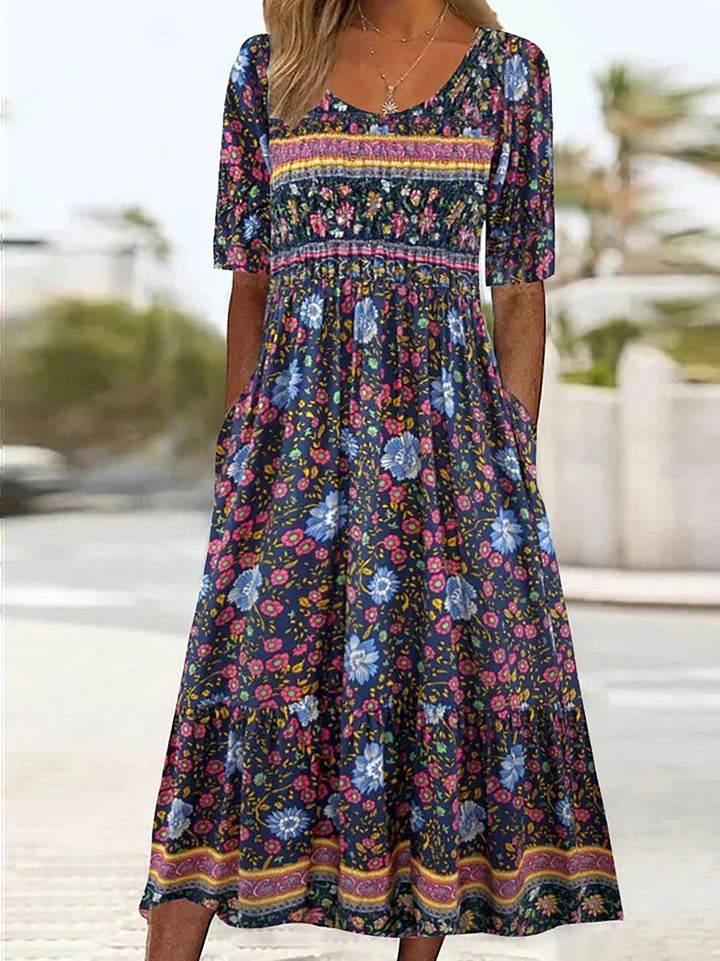 Danica Bohemian Floral Printed Maxi Dress