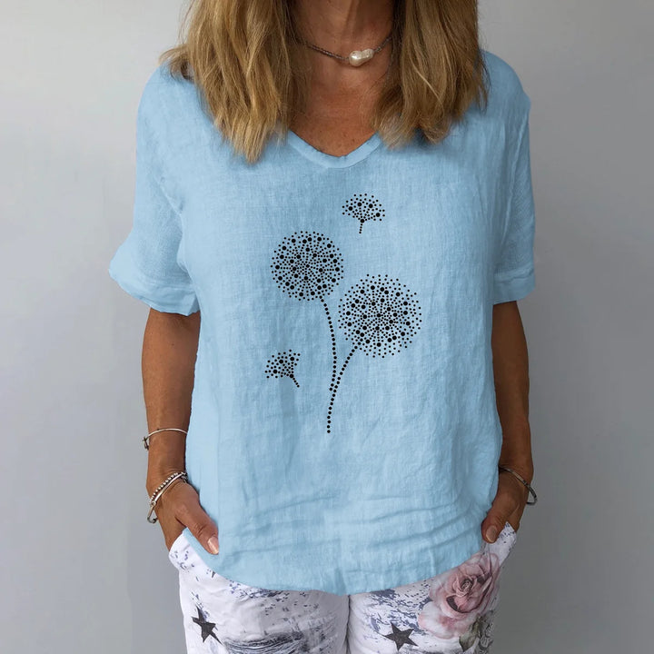 Chelsea Botanical Linen Blouse