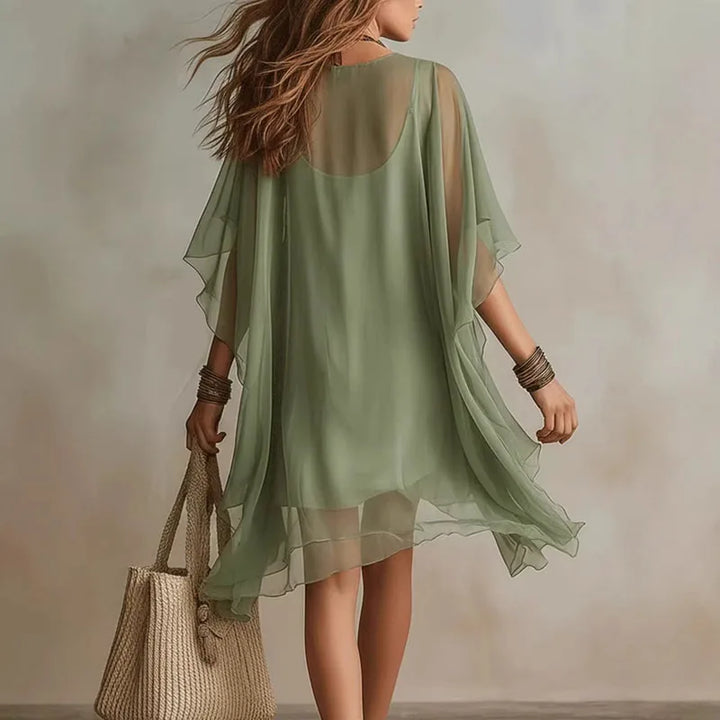 Selene Lace Trim Mini Dress