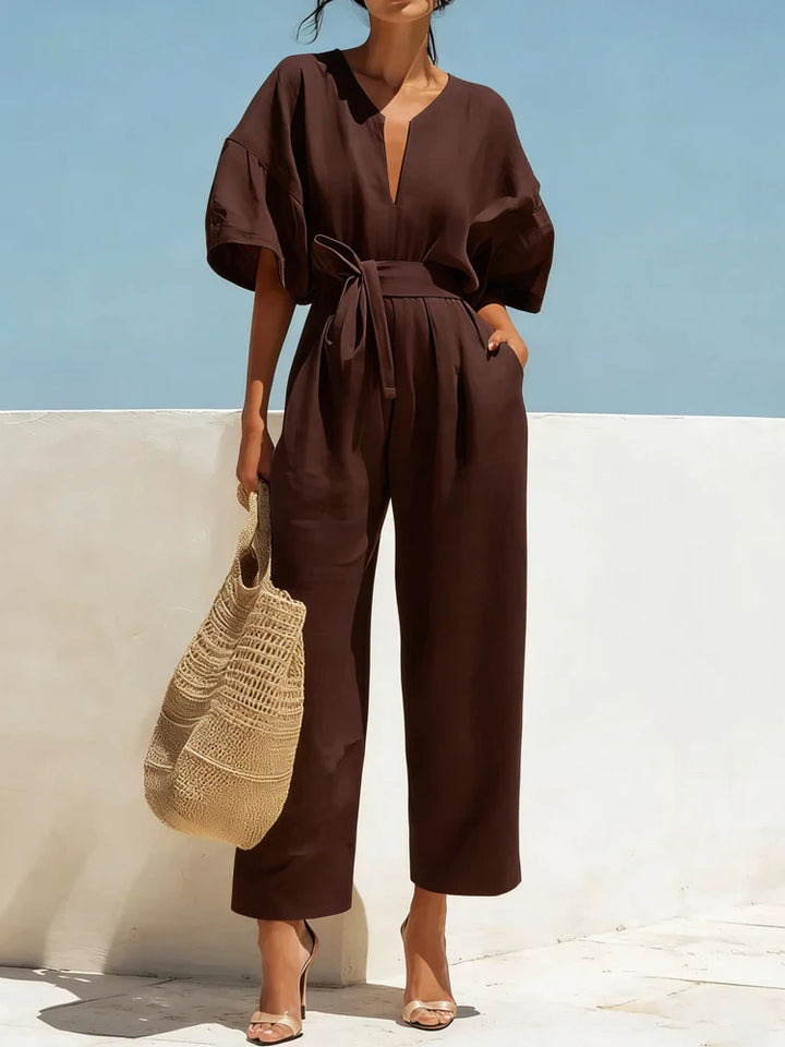 Zalira Summer Linen Jumpsuit