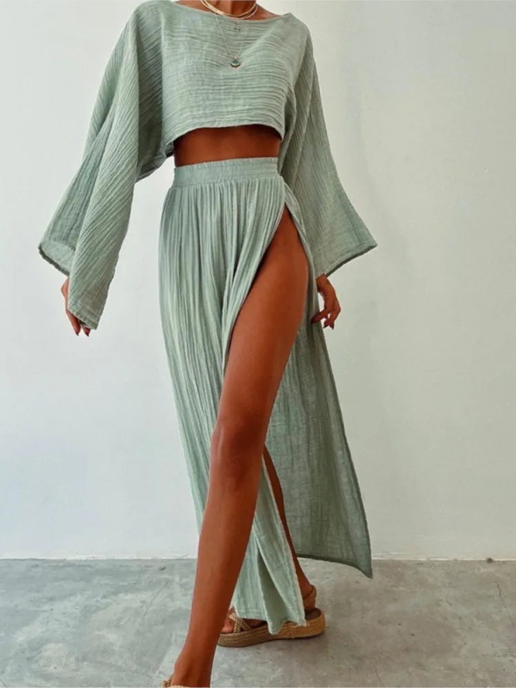 Kimberly Crop Top and Maxi Skirt Set