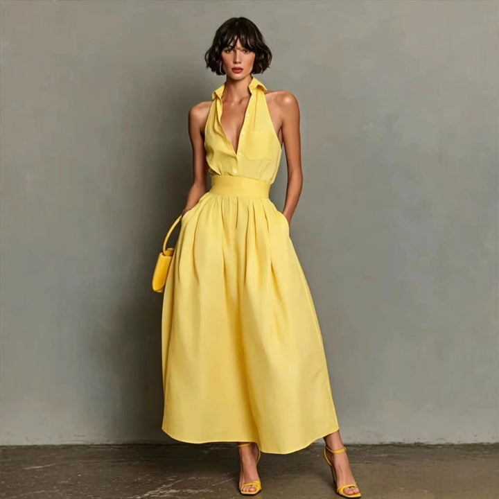 Cassidy Collar Shirt Midi Dress