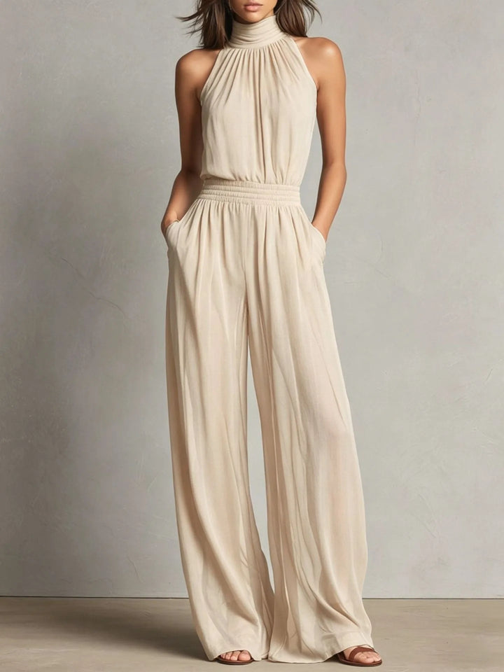 Celina Halter Wide Leg Jumpsuit