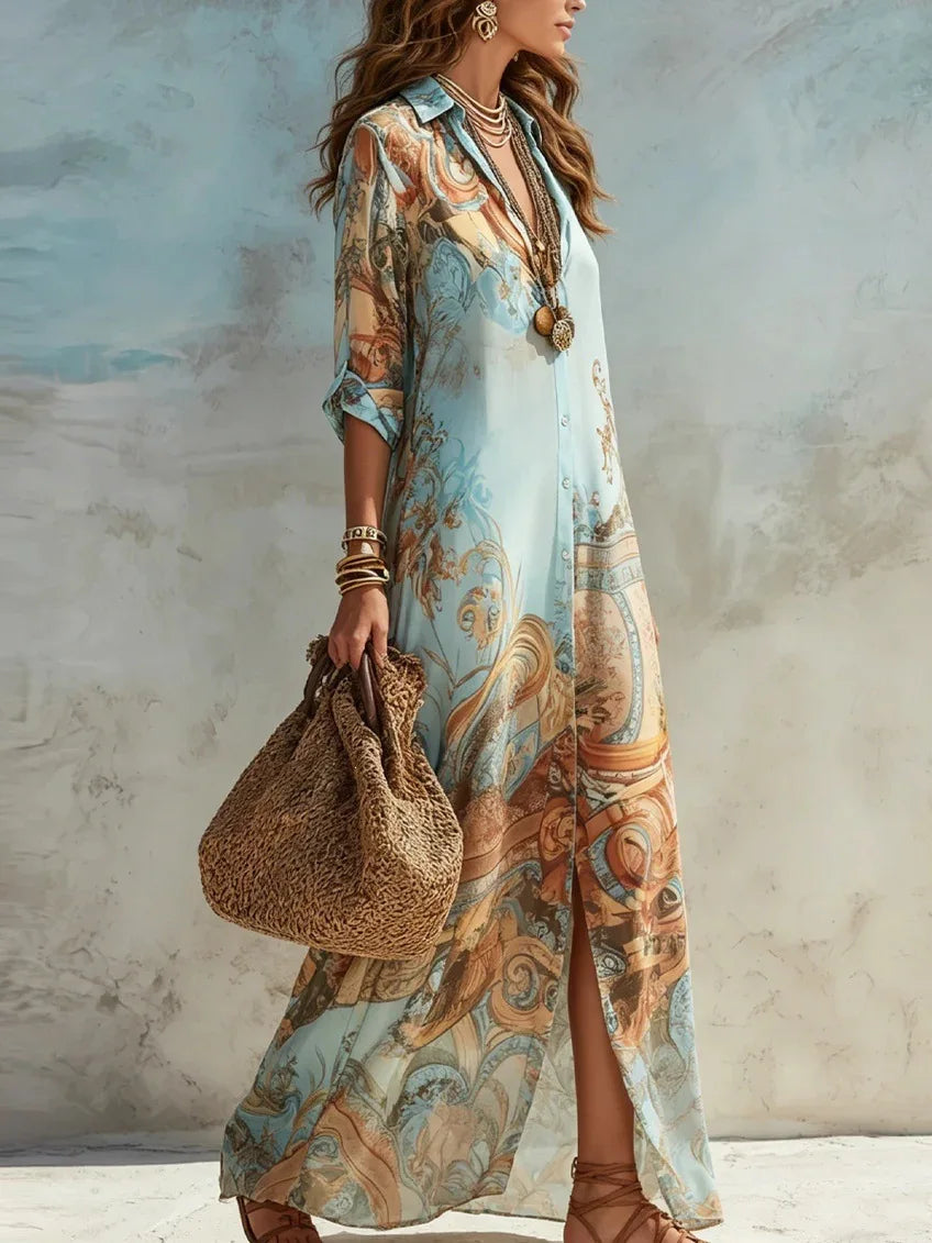 Celestine Elegant Boho Maxi Dress