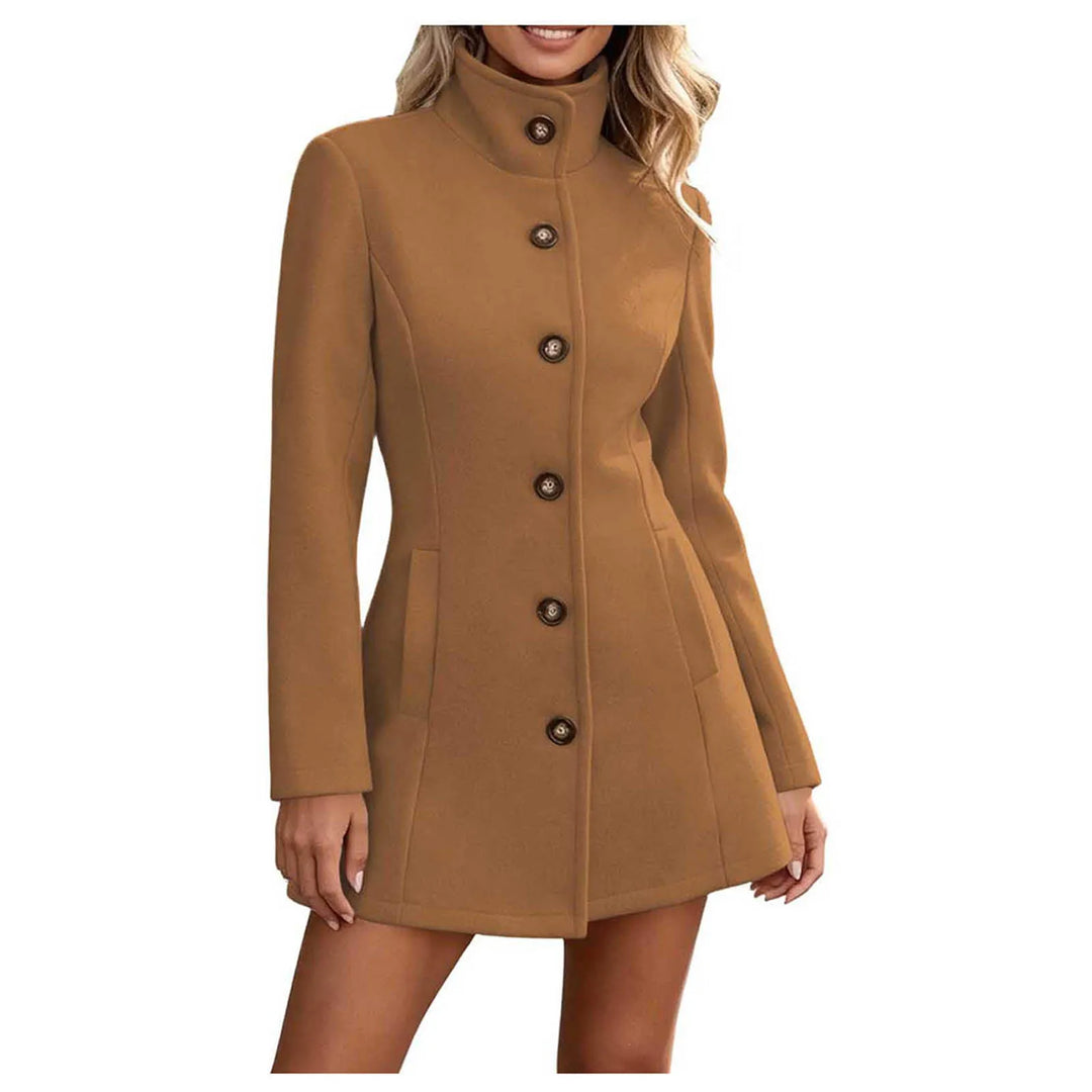 Adeline Stand Collar Peacoat