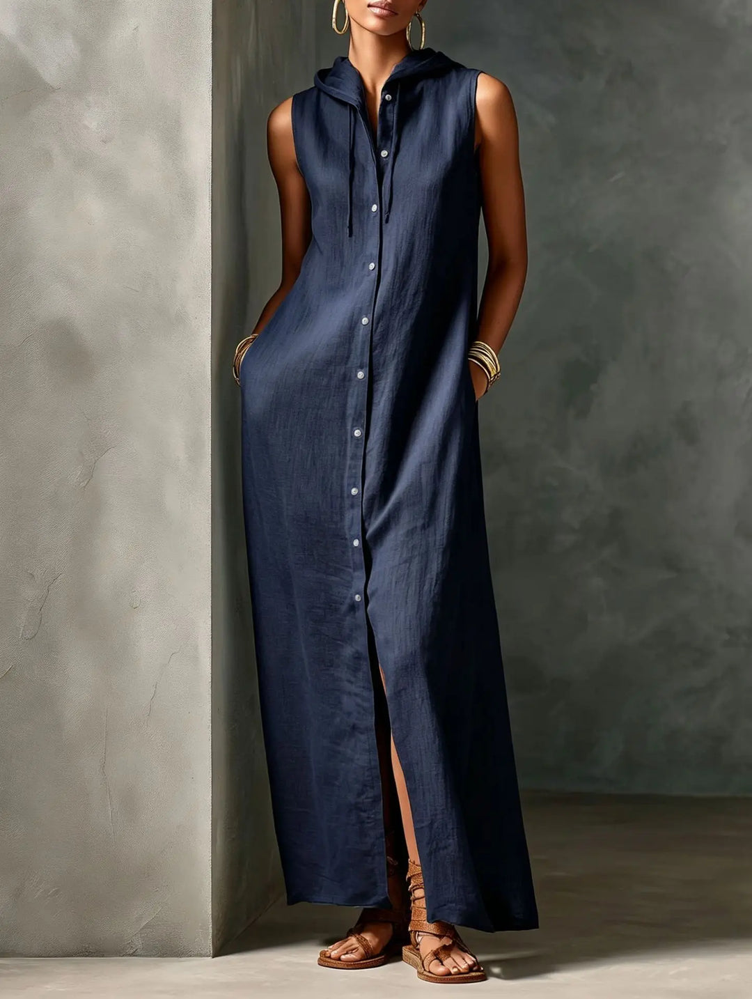 Laarni Hooded Relaxed Maxi Dress