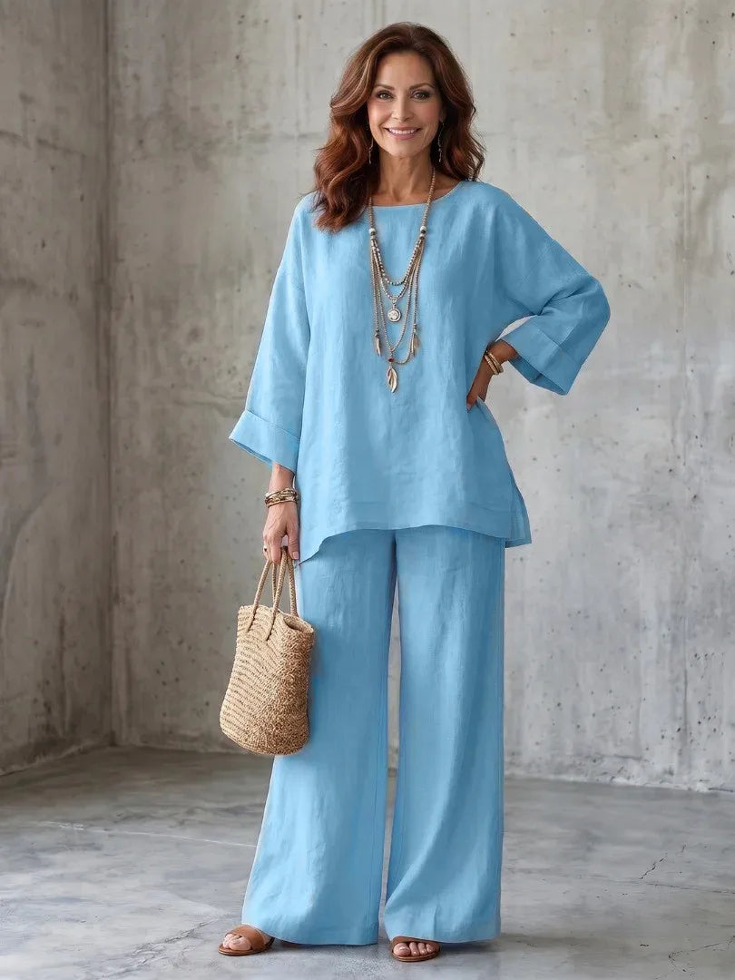 Brinley Casual Wide Leg Set