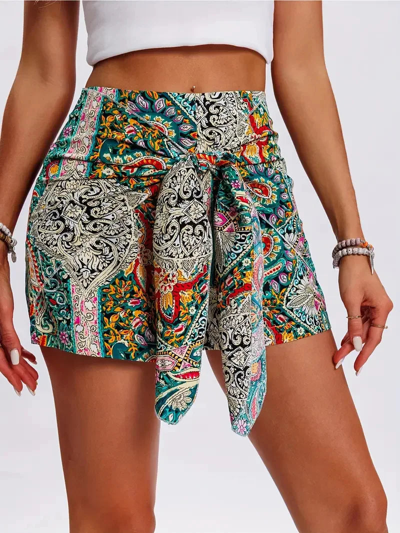 Delaney Bohemian Tribal Print Shorts