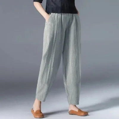Raelyn Cotton Linen Harem Pants