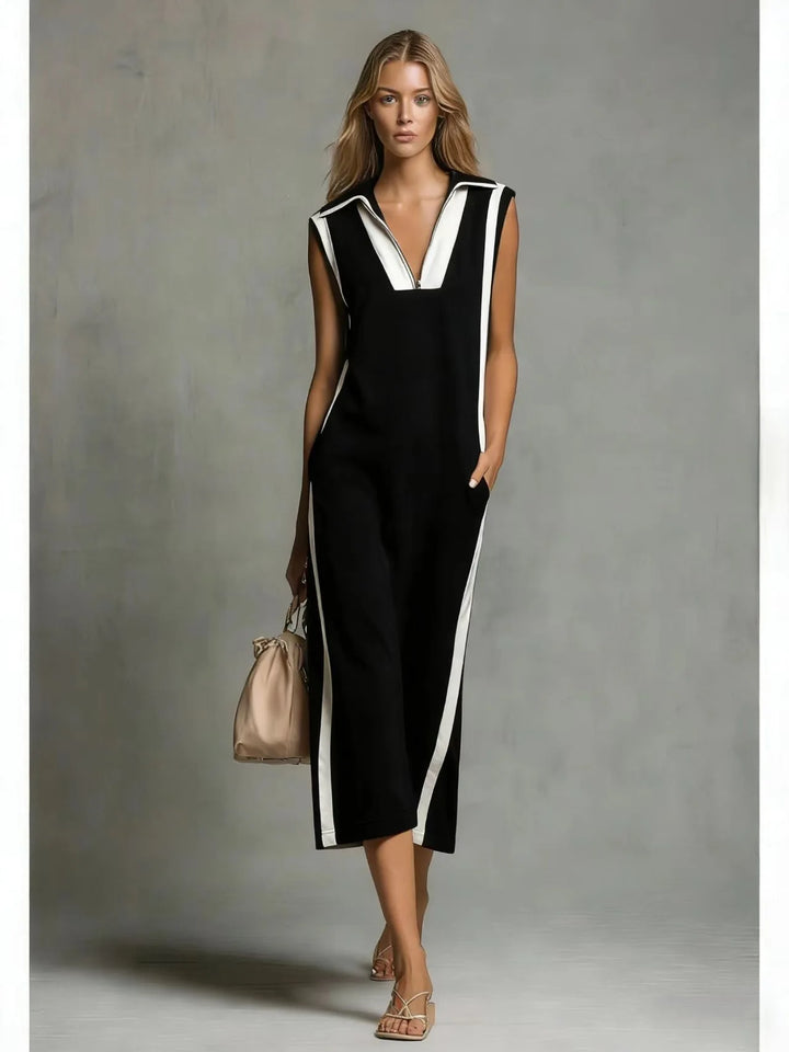 Avery Relaxed Fit Sleeveless Midi Shirt Dress