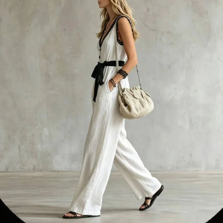 Molly Boho Belted Jumpsuit