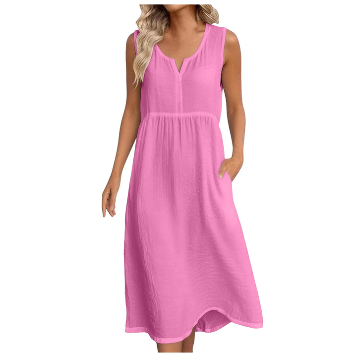 Rowan Notch Neck  Midi Dress