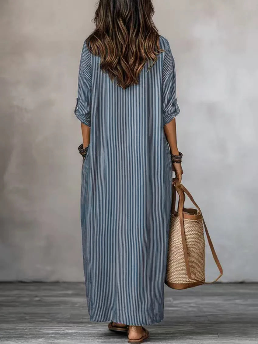 Naomi Relaxed V Neck Maxi Dress
