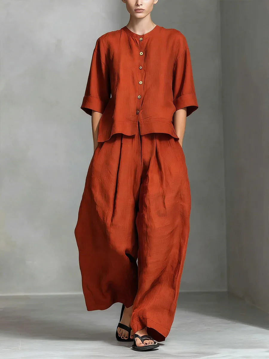 Zerina Linen Matching Set