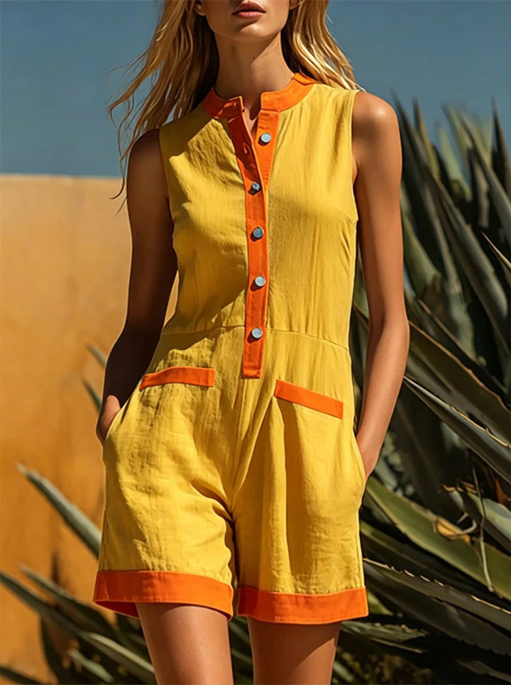 Natalie Sleeveless Pocket Romper