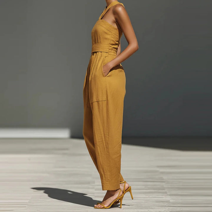 Melissa Draped Halter Jumpsuit