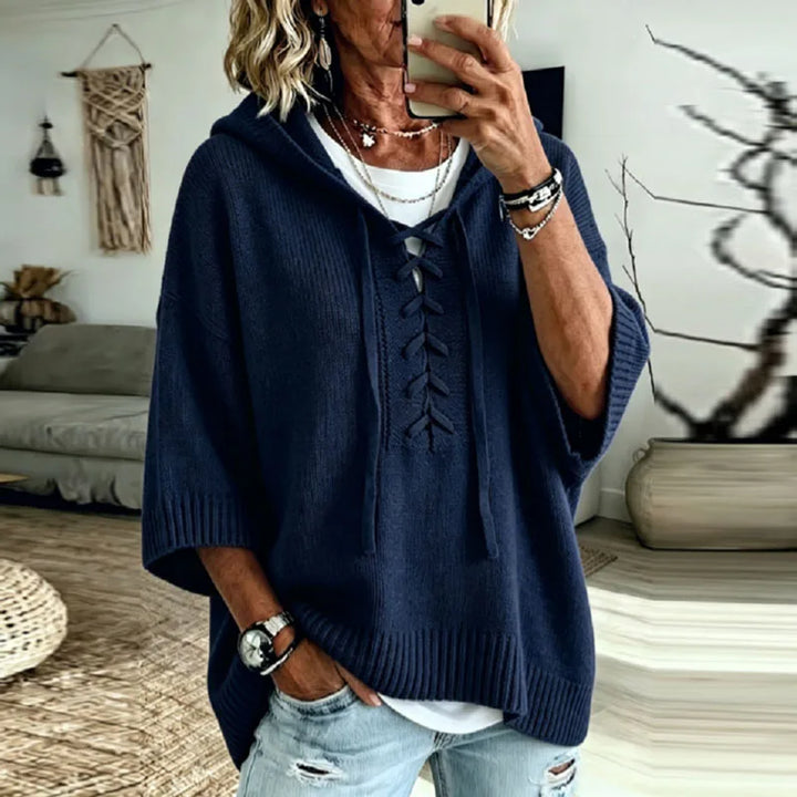 Cressida Lace Up Hooded Pullover