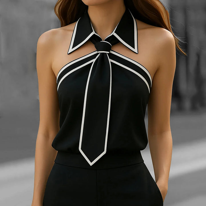 Odessa Tie Neck Sleeveless Blouse