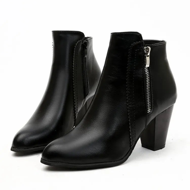 Lenora Leather Ankle Boots