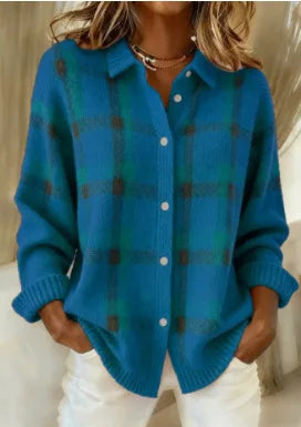 Maren Plaid Knit Cardigan