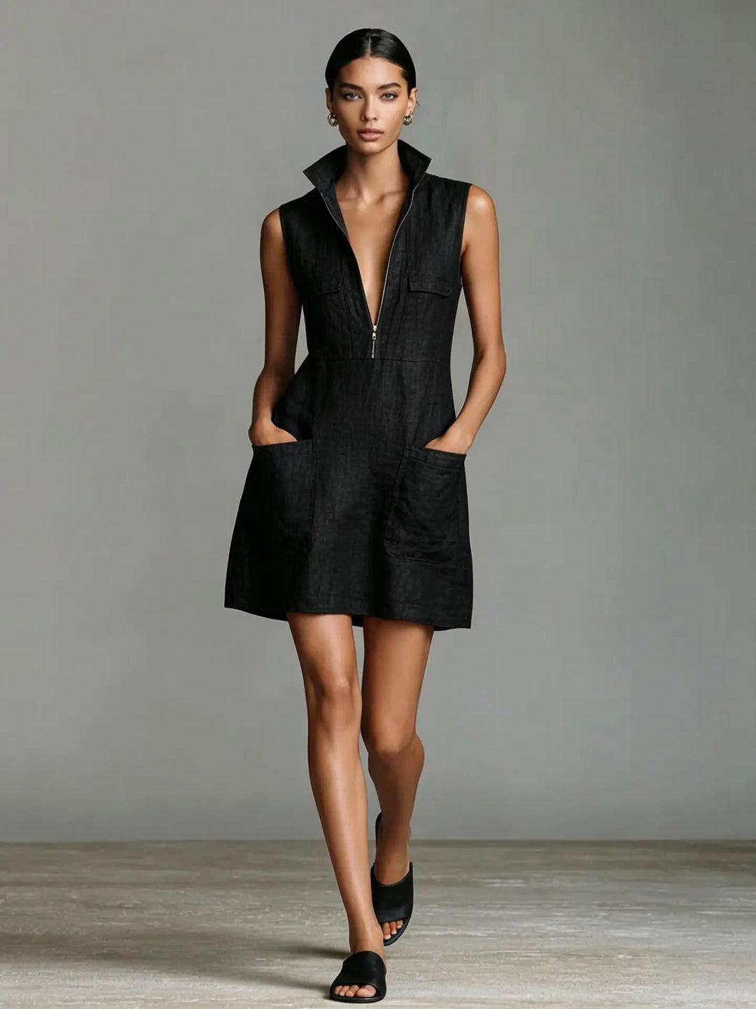 Reese Pocket Linen Mini Dress