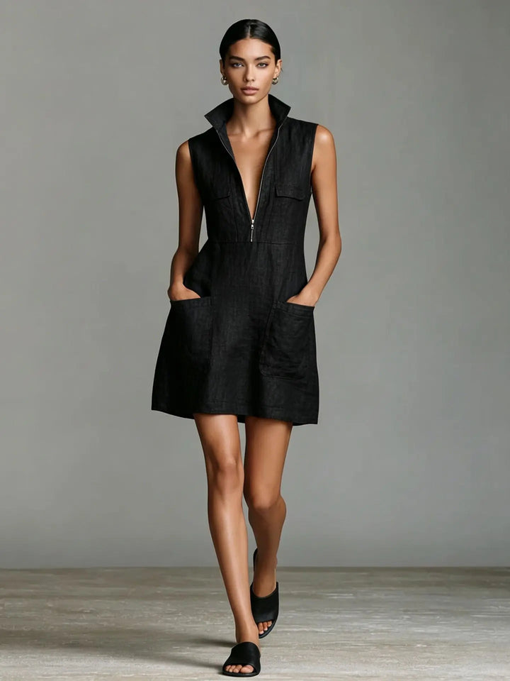 Reese Pocket Linen Mini Dress