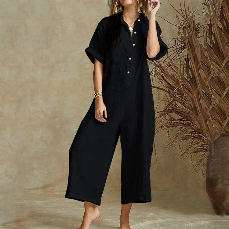 Madeline Casual Wide Leg Jumpsuit