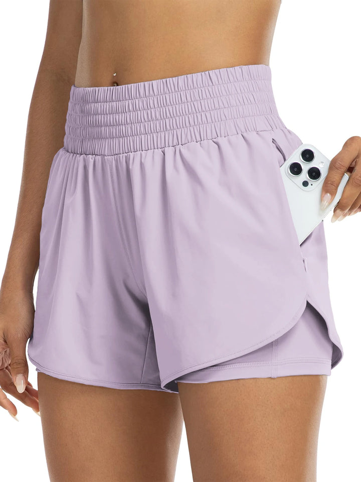 Andrea High-Waisted Track Shorts