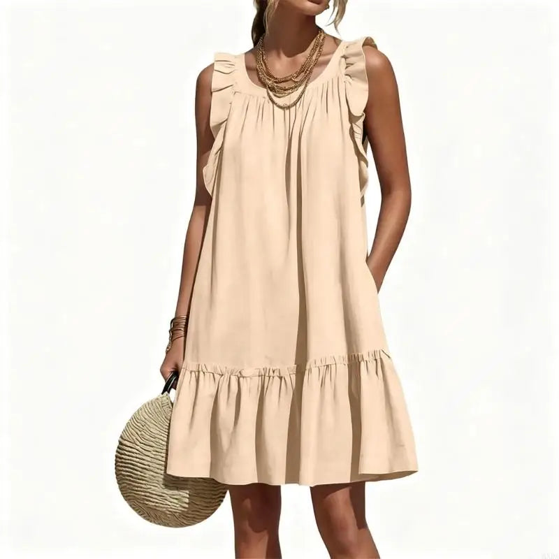 Maisie Ruffle Sleeve V Neck Mini Dress