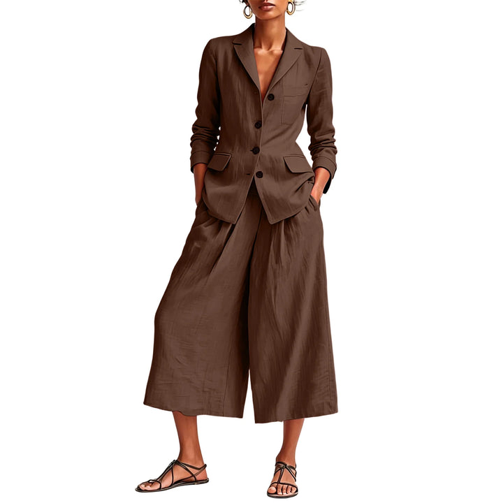Nicole Wide Leg Tailored Suit Set