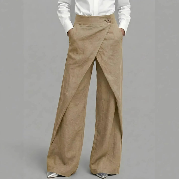 Abby Wrap Linen Wide Leg Pants