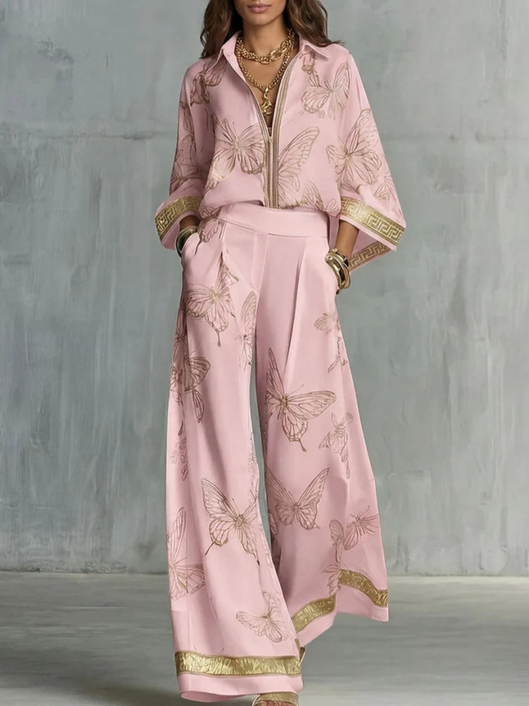 Viviana Butterfly Print Lounge Set