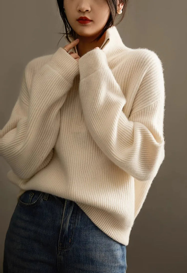 Camille Half-Zip Cashmere Sweater