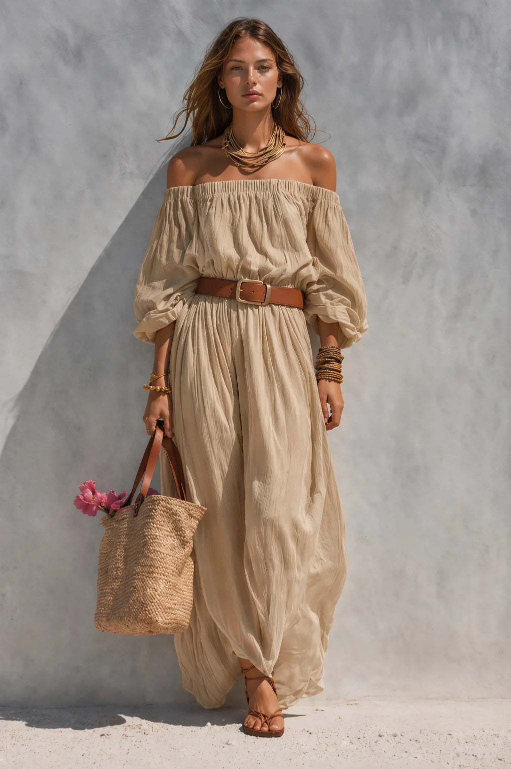 Celeste Off Shoulder Maxi Dress