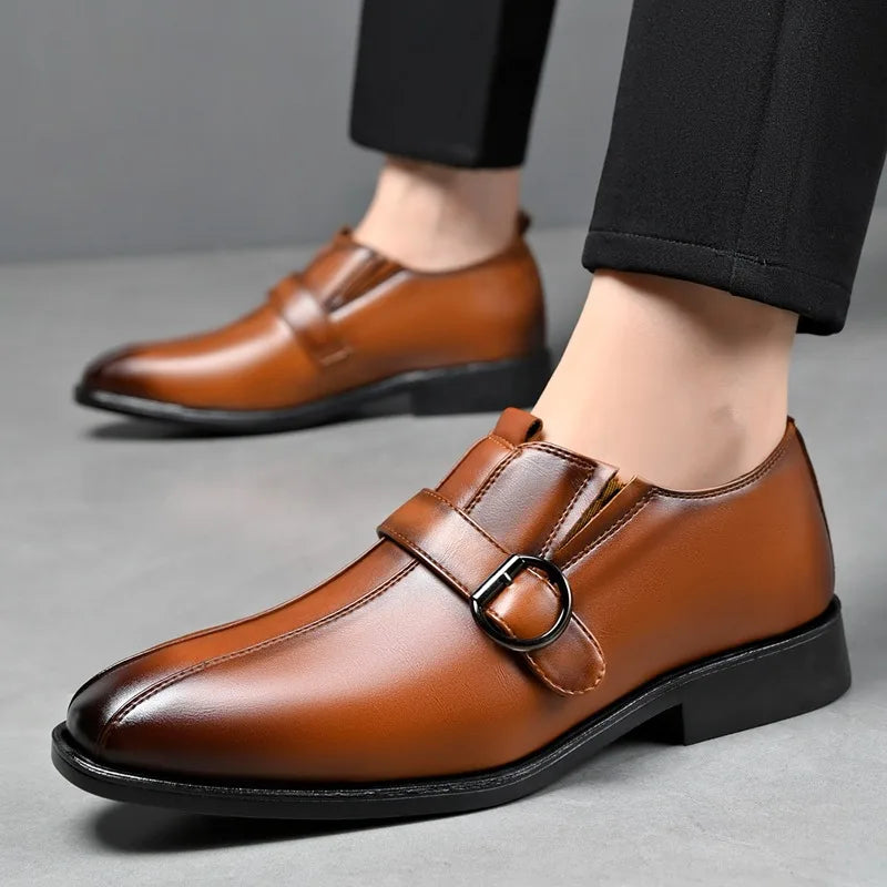 Bennett Pointed Toe Monk Shoes
