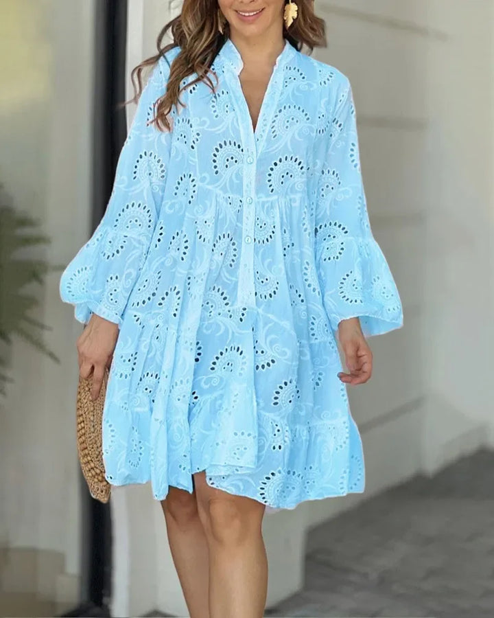 Yasmin Embroidered Beach Mini Dress