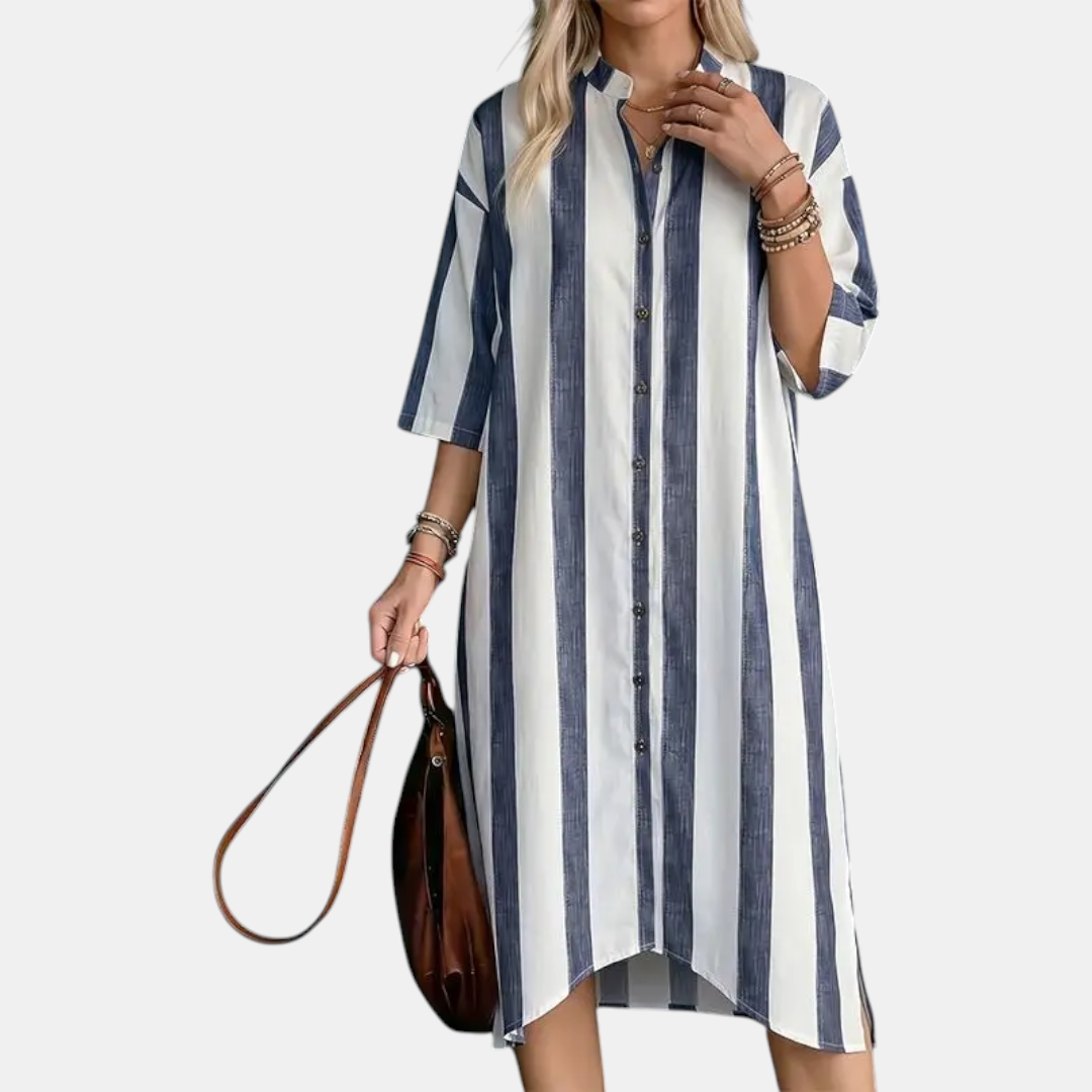 Scarlett Classic Striped Midi Dress