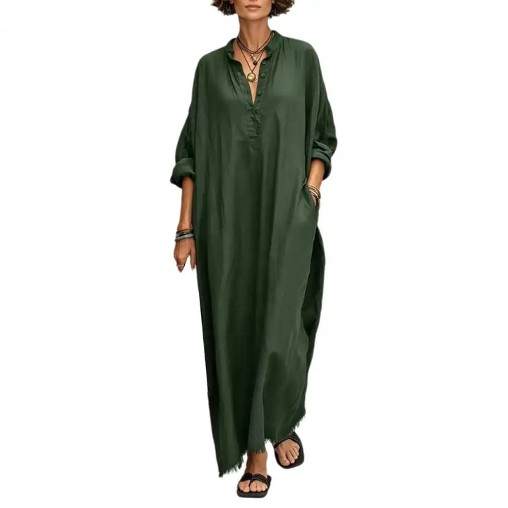 Amy Casual Maxi Shirt Dress