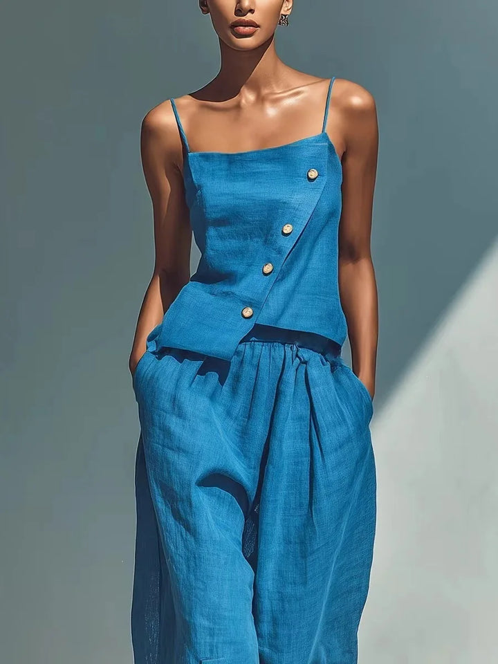 Beverly Sleeveless Top and Trousers Set