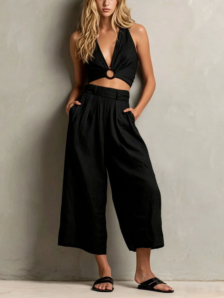 Solea Pleated Wide Leg Set