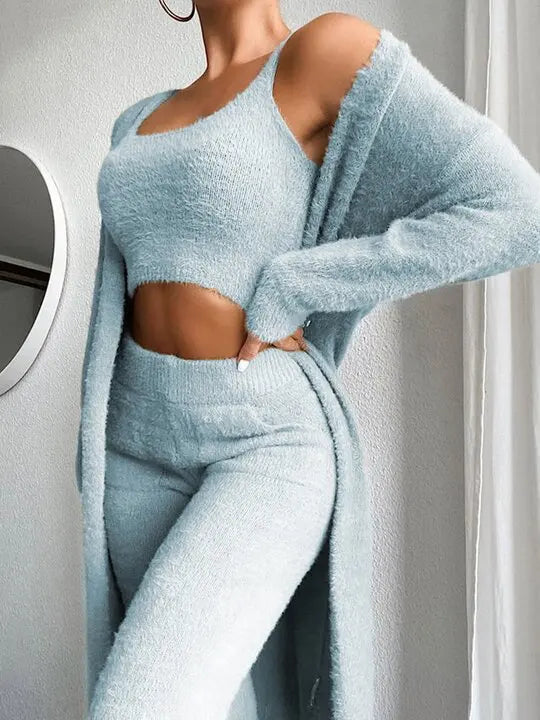 Rosalie Cozy Three-Piece Pajama Set