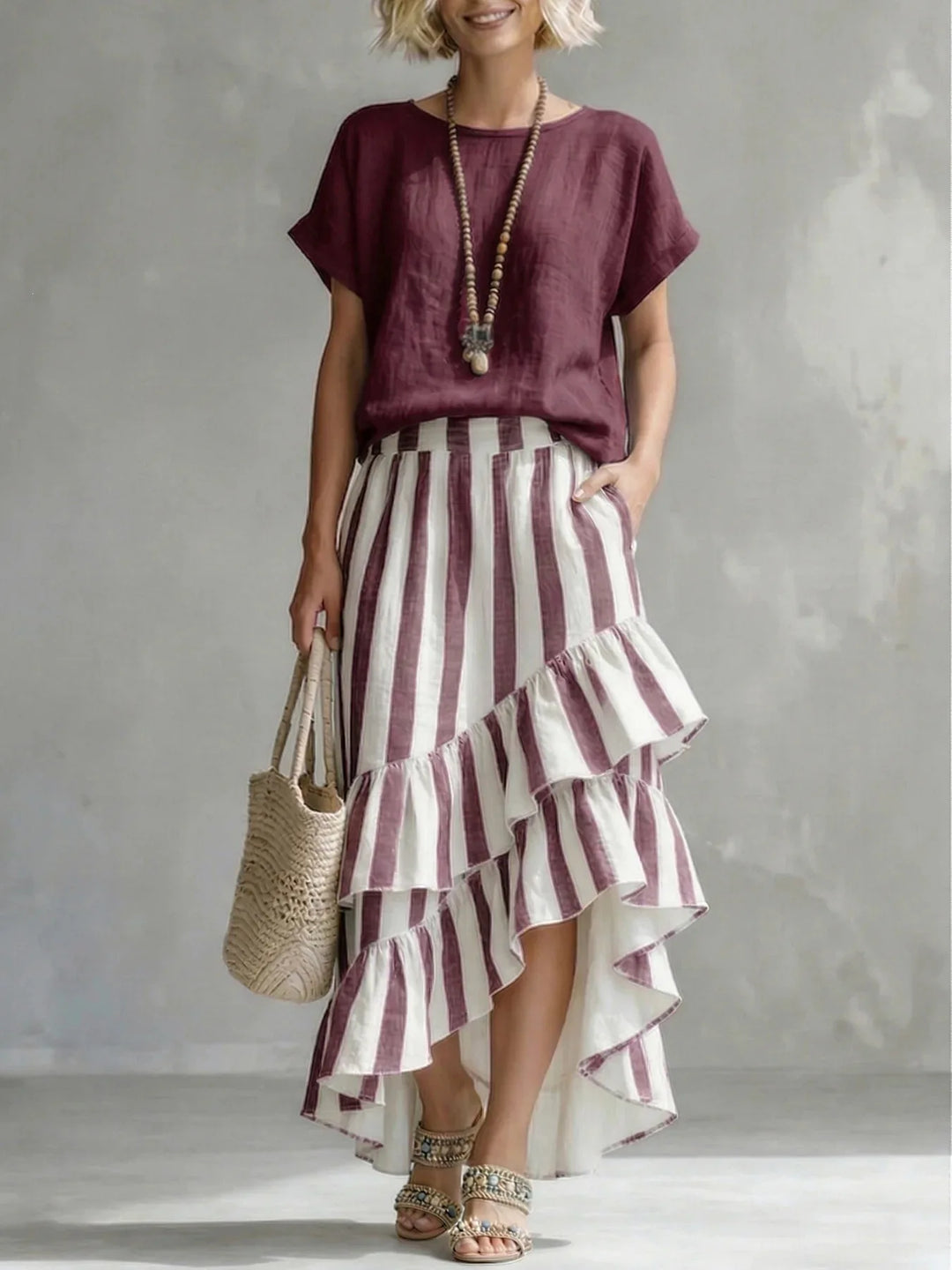 Chelsea Tiered Maxi Skirt Set