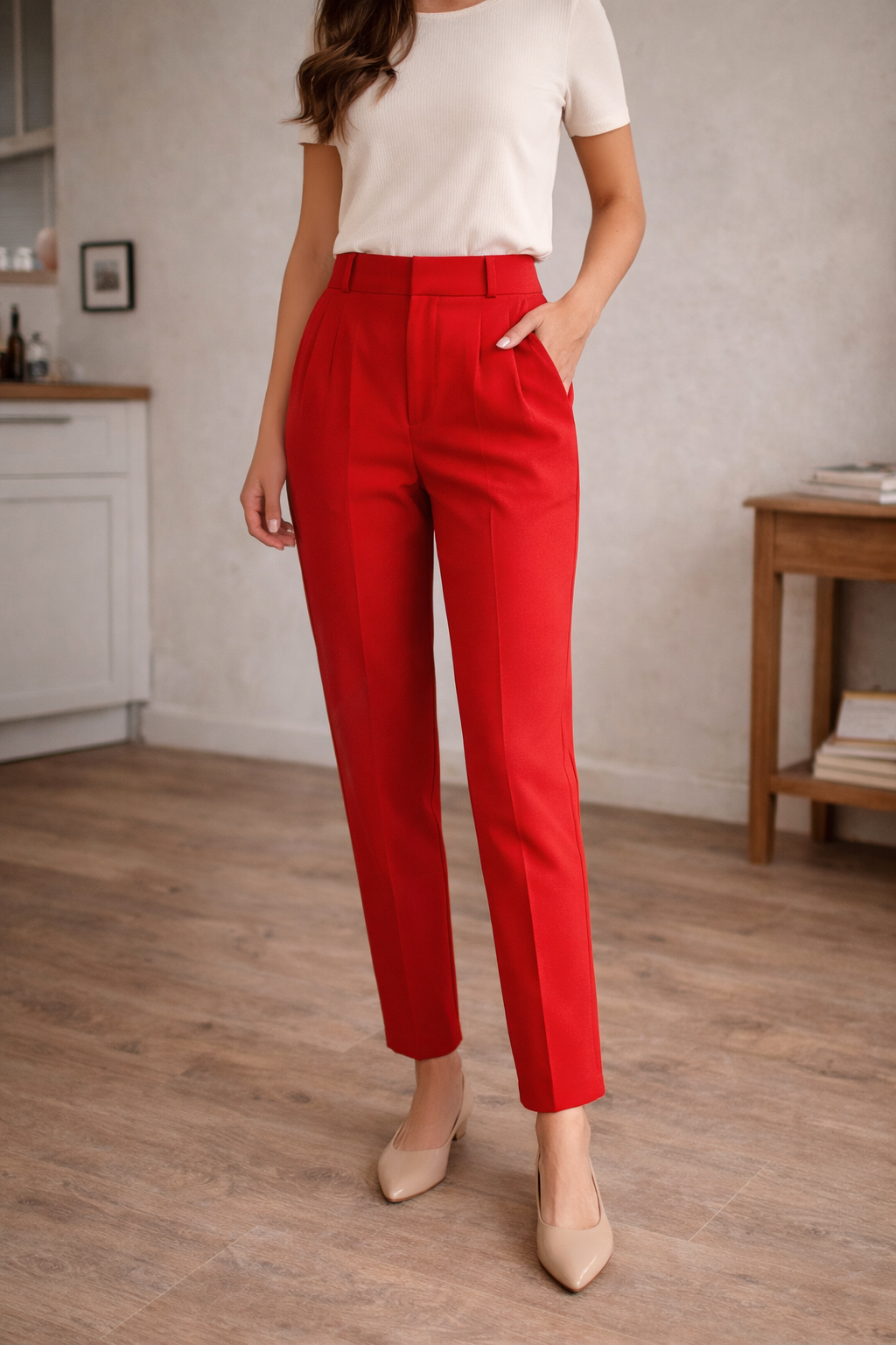 Camille High Waist Tailored Trousers